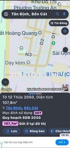 Cần bán đất thổ cư 100% khu Phương Trường an, dân cư đông dúc