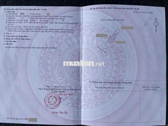 BÁN ĐẤT GẦN ĐƯỜNG BÌNH CHUẨN 76 – GIÁ CHỈ 2,47 TỶ – P. BÌNH CHUẨN, THU