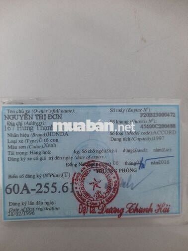Honda Accord 1995 chính chủ