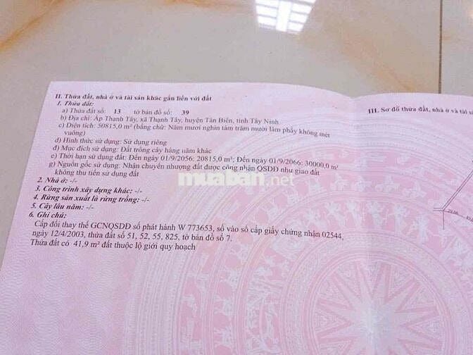 ĐẤT 5ha LÀM KHO XƯỞNG TẠI TÂY NINH TÂN BIÊN