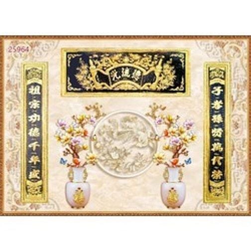 Tranh gạch 3d ốp tường phòng thờ - SC64