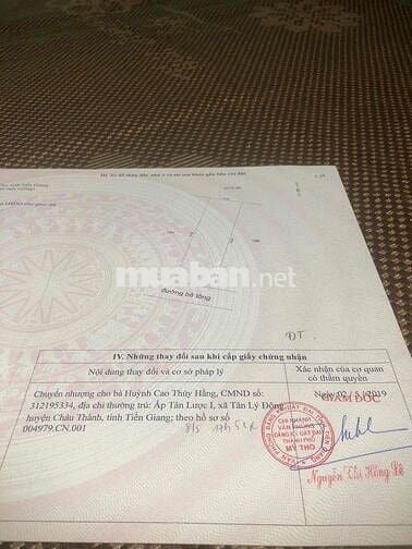 Đất nền đường Thạnh Hoà, Long Hoà B, Đạo Thạnh cách Hương Sen 150m