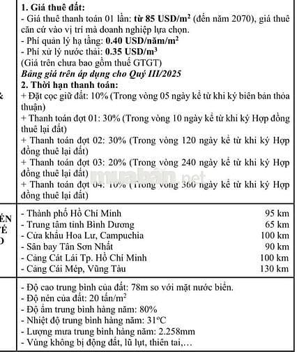 đất cụm công nghiệp đồng xoài - diện tích đa dạng