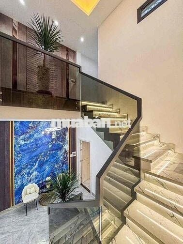 BÁN NHÀ TRỆT 2 LẦU MỚI XÂY KDC HỒNG LOAN TẶNG FULL NỘI THẤT CAO CẤP