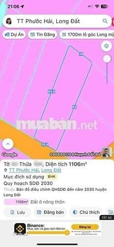 === Đất Xã Phước Hải _ TP.HCM (Long Mỹ cũ , Long Đất, BRVT)