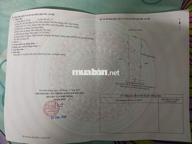 🌿 Bán nhà vườn mini giáp sông 617m2, ô tô tới nơi, 890 triệu