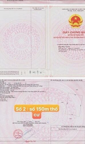 4.400m² đất vườn có thổ cư – giáp rạch thoáng mát