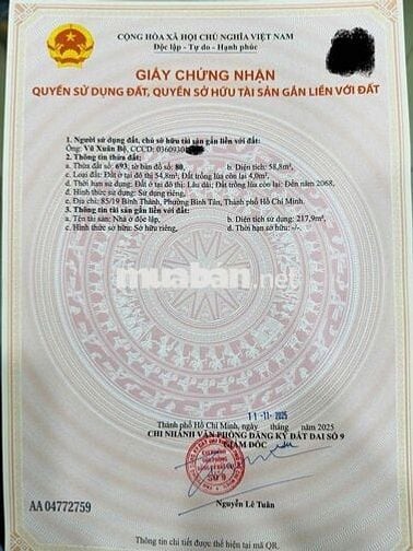 Em là CHÍNH CHỦ cần bán Nhà MTKD 85 Bình Thành - Bình Tân