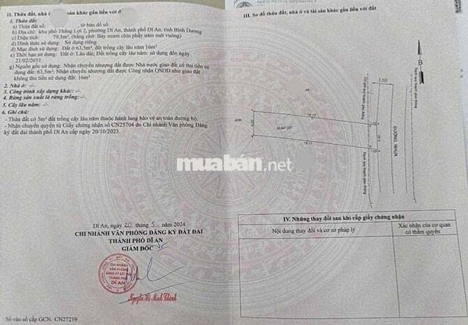 Đất gần chợ Dĩ An, P Dĩ An, TP Dĩ An.