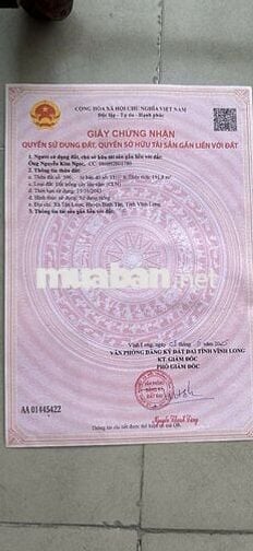 CẦN BÁN GẤP LÔ ĐẤT MẶT TIỀN ĐƯỜNG CHUYÊN DÙNG CHÍNH