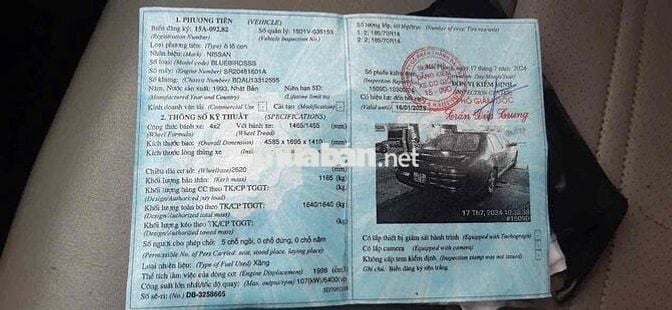 sx 1993 đăng ky lần đầu 2007