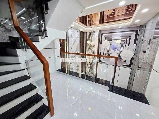 NHÀ MỚI ĐẸP 5 TẦNG, (4X11)M2, HẺM XE HƠI, FULL NỘI THẤT, 6,5 TỶ CÒN TL