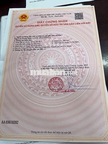 chính chủ đất đông hoà 200,9m thổ 80m ngang 7,5m nở hậu