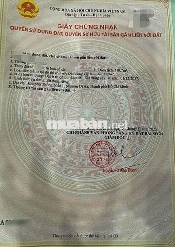 Đất gần ngã tử đồi mồi, phường Dĩ An, Tp Dĩ An.