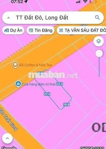 MẶT TIỀN ĐƯỜNG TẠ VĂN SÁU - THỊ TRẤN ĐẤT ĐỎ - BRVT ( nay TP HCM) ĐƯỜNG