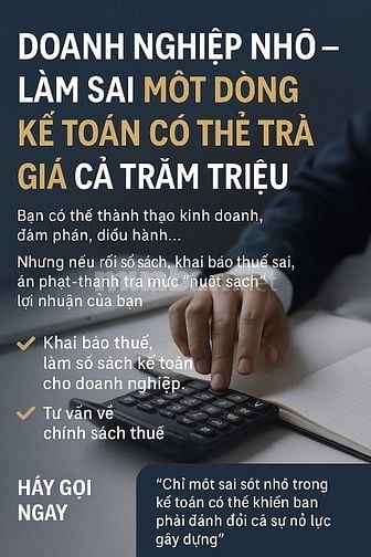 DỊCH VỤ KẾ TOÁN TRƯỞNG BÁN THỜI GIAN MỨC TỪ 1.000.000 Đ