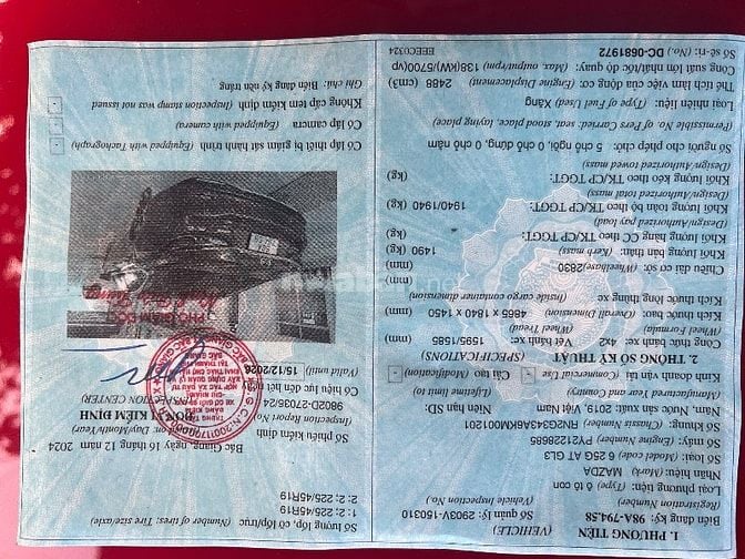 Bán gấp xe mada 6 2019, xe chính chủ