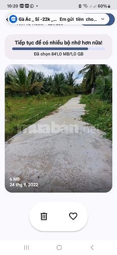 Đất bán sổ sẵn điện nước tận nơi. Dt 514m giá 370tr Xã Phước Mỹ Trung 