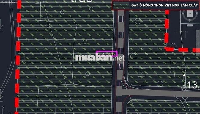 Đất chính chủ, có sổ, 106,5m2 (thổ cư: 83,9m2)