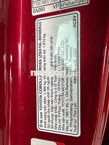 Toyota Corolla Cross V 2020 Đỏ giảm sâu BÁN TẾT