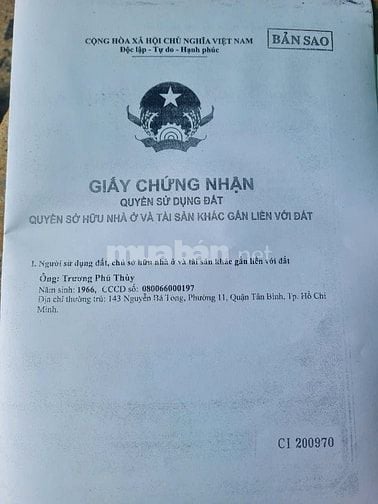 Tôi chính chủ cần bán căn nhà khu nội bộ Khu Tên Lửa