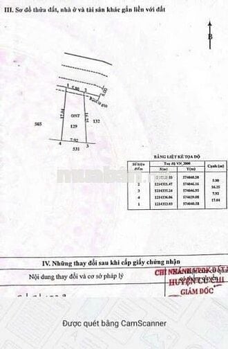 Đất 1/Cây Trôm Mỹ Khánh - full thổ cư - nở hậu - Thái Mỹ. Giá 1 tỷ 550