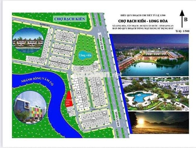 Bán Nhanh Đất KDC Long Hoà, 80m2 giá 650 Triệu, Mặt tiền DT826, Có sổ