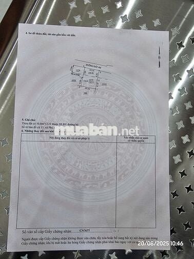 Gia đình bán lô đất giá rẻ- bề ngang 10 mét, tổng 132m2  tại xã Phú An