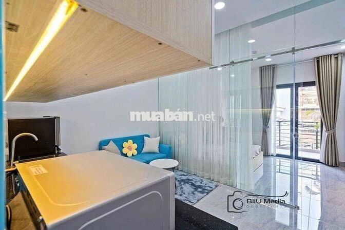 🥱🥱SIÊU PHẨM 1PN TÁCH BẾP NHÀ KÍNH BAN CÔNG SIÊU ĐẸP NGAY CHỢ BÀ CHIỂU