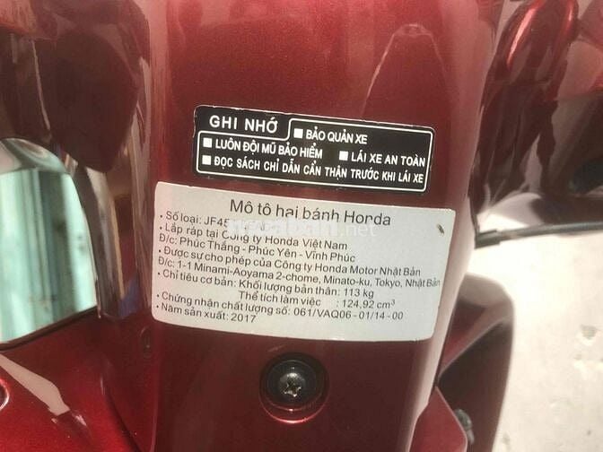 LEAD 125 ĐỎ ĐEN Đ/K 6/2017