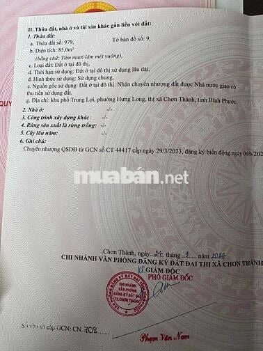 Đất ngộp ngay trung tâm hành chính Chơn Thành, đầy đủ tiện ích