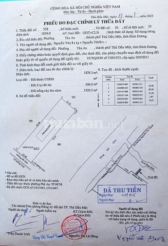 Chính chủ cần bán thửa đất tại phường Phú an, TPHCM