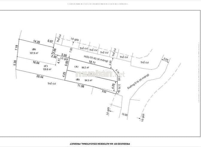 Bán lô đất góc 2mt 5x23m, sát chợ Thới Tứ, vị trí đẹp, Hốc Môn