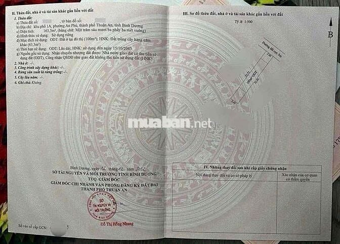 Đất đẹp 163m2 gần Vòng xoay an phú, phường An phú, Tp Thuận An