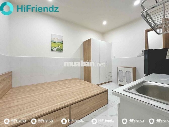 Studio mới xây full nội thất, chỉ cần vác vali vào là ở. Gần Aeon TP