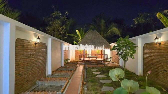 Bán căn nhà lầu Tân Cổ Điển. Có khu vườn + chồi xanh chill chill.