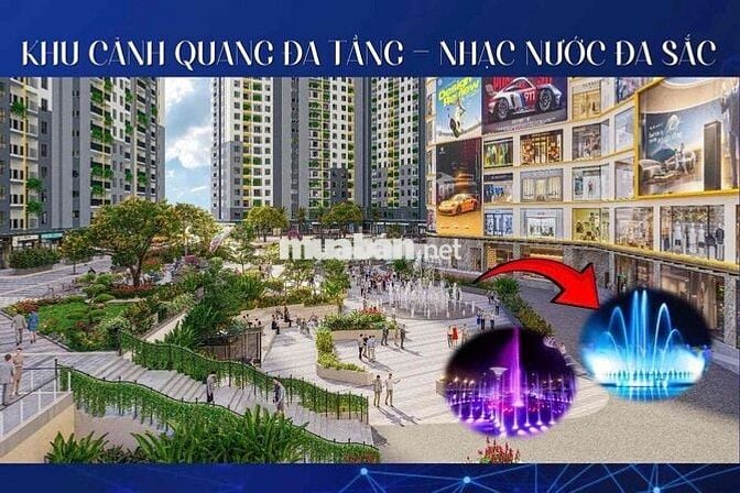 căn hộ chung cư 54m2 2PN  Bcons Center City