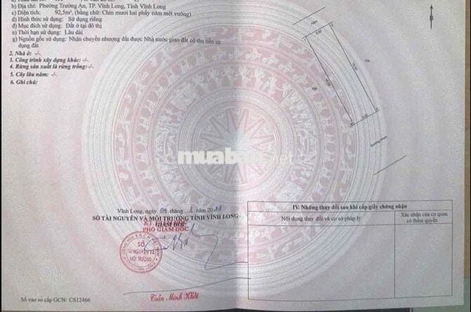 BÁN NỀM ĐẸP KHU DÂN CƯ TRƯƠNG AN - GẦN UỶ BAN , TRƯỜNG HỌC