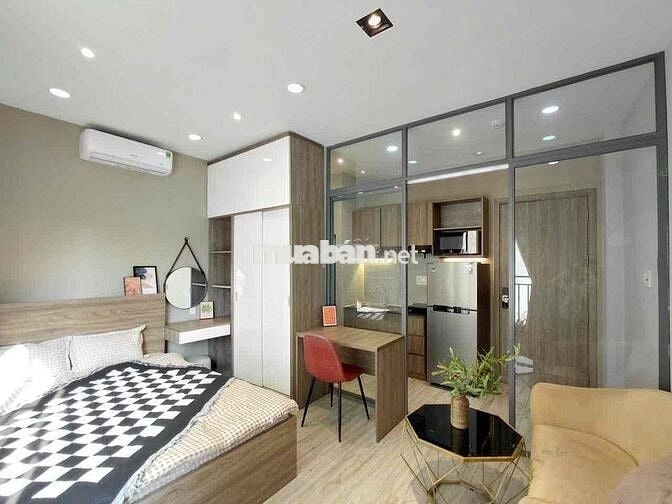 CHO THUÊ CHDV 1PN BAN CÔNG CAO CẤP THANG MÁY HẦM XE GIÁP QUẬN 3