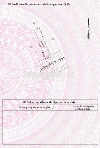 bán lô đât mặt tiền đường Võ Thị Sáu gần siêu thị bigc ( go) dĩ an