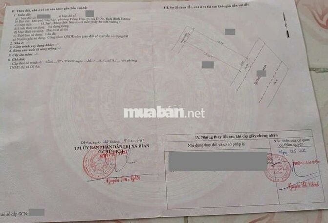 Đất ngay Đại học Quốc Gia TPHCM phường Đông Hòa Tp Dĩ An