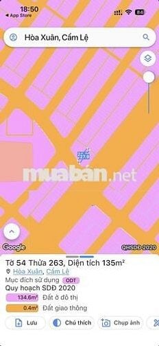 Đất mặt tiền đường Lê Sỹ 10,5m sát đường 29/3 chỉ 56tr/m2