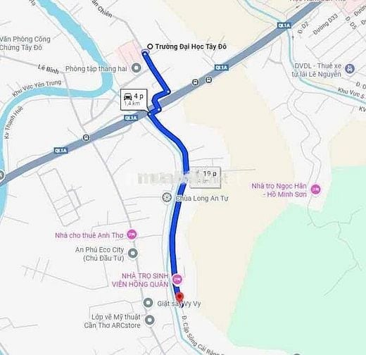Nền Khu vực phú mỹ, cách đại học tây đô 1,4km lộ oto