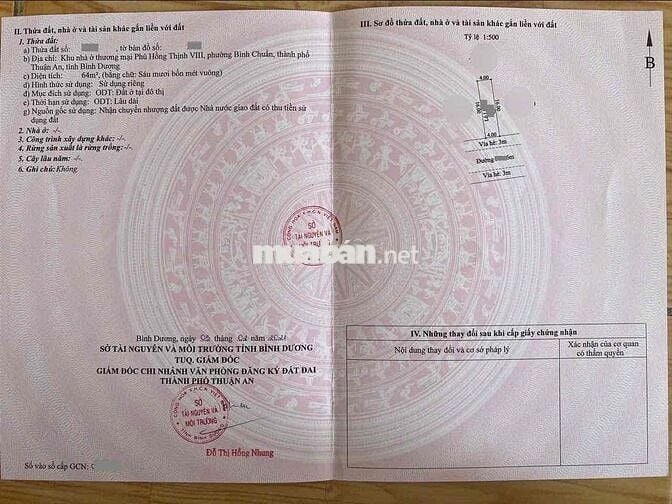 BÁN ĐẤT KDC PHÚ HỒNG THỊNH 8 – P.BÌNH CHUẨN – TP.THUẬN AN