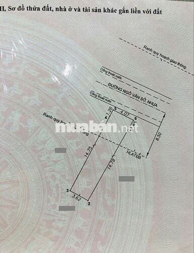 Nhà 1trệt 1lửng 1 lầu mặt tiền Ngô Văn Sở gần khu trung tâm hành chính