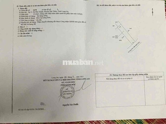 🌸 BÁN ĐẤT NỞ HẬU - HƯỚNG ĐÔNG NAM CỰC ĐẸP TẠI ẤP 2, XÃ THỦ THỪA - TÂY