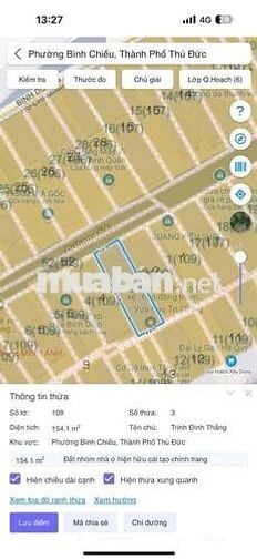 siêu phẩm lô đất xây dựng mặt tiền đường số 6 , khu phân lô