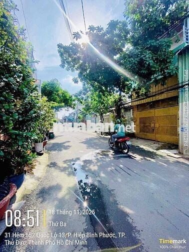 Bán lô đất hẻm 652 QL13, gần Hiệp Bình. DT 77.5m2 SHR, khu dân cư