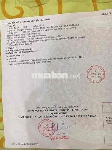 LÔ ĐẤT 400m2 sổ Hồng Riêng Phường Đông Hoà TPHCM