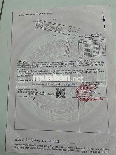 BÁN NHÀ ĐẤT THỔ CƯ CHÍNH CHỦ  164,7m2– XUÂN THỚI SƠN 26,HÓC MÔN